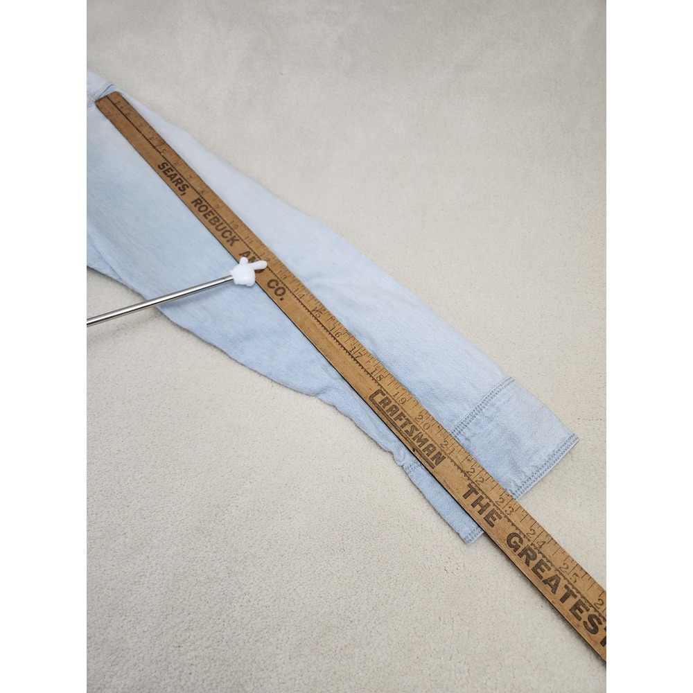 Madewell Womens Classic Light Blue Denim Long Sleeve Shirt Size Medium - Picture 7 of 9
